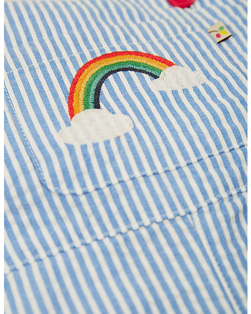 Frugi Salopette Godrevy - Righe e Arcobaleno - 100% Cotone Bio Salopette