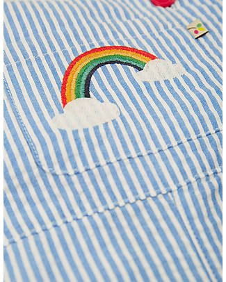 Frugi Salopette Godrevy - Righe e Arcobaleno - 100% Cotone Bio Salopette