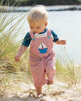 Frugi Salopette Godrevy - Seersucker/Barchetta - Cotone Bio Salopette