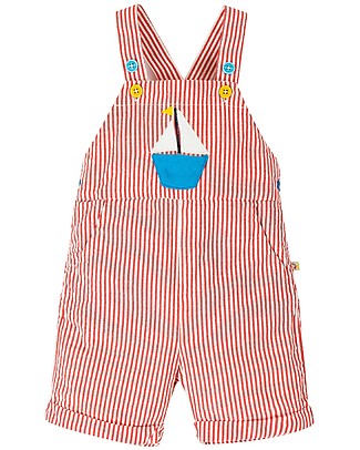 Frugi Salopette Godrevy - Seersucker/Barchetta - Cotone Bio Salopette