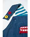 Frugi Salopette Hopscotch - Chambray - Bus - London Transport - 100% Cotone Organico Salopette