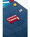 Frugi Salopette Hopscotch - Chambray - Bus - London Transport - 100% Cotone Organico Salopette