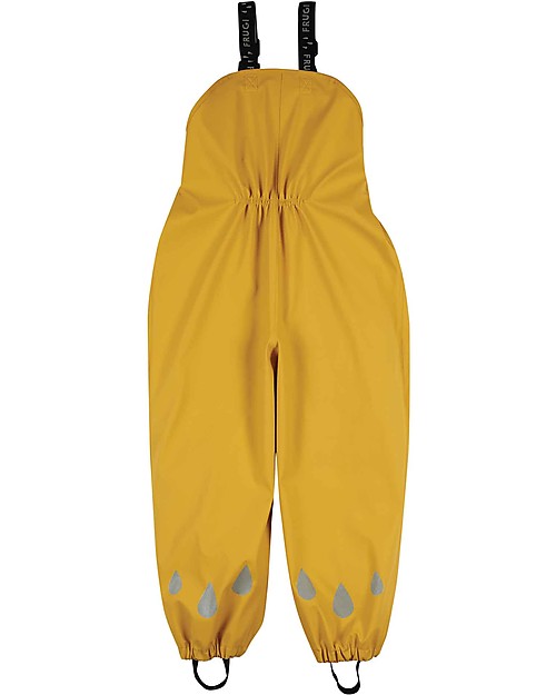 Frugi Salopette Impermeabile Puddle Buster - Giallo - 100% materiale riciclato! Salopette