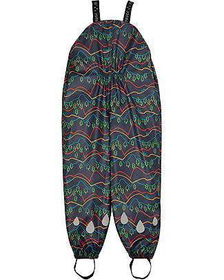 Frugi Salopette Impermeabile Puddle Buster - Rainbow Ramble - 100% materiale riciclato! Salopette