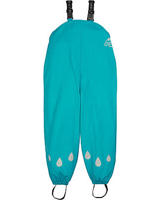 Frugi Salopette Impermeabile Puddle Buster - Verde Acqua - 100% materiale riciclato! Salopette