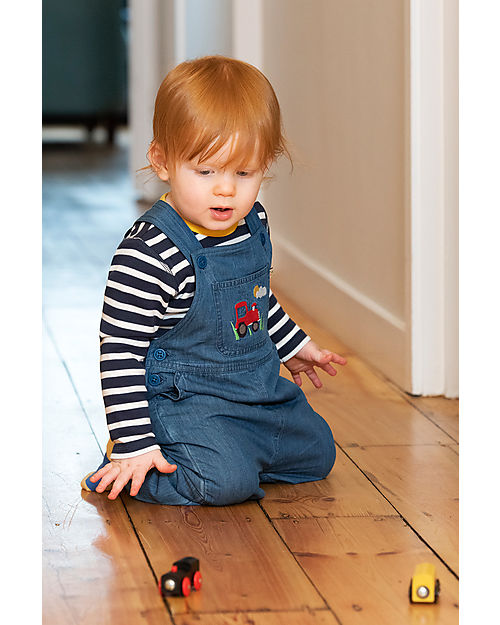 Frugi Salopette in Jeans Hopscotch - Trattore - Cotone Organico Salopette