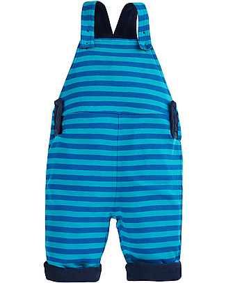 Frugi Salopette Play Days Blu Indaco - Pianeti - 100% Cotone Organico GOTS Salopette