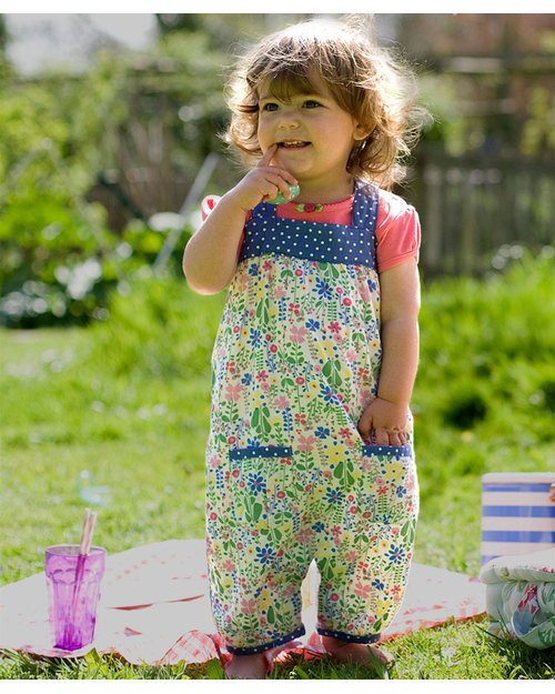 Frugi Salopette Primavera Vintage - 100% Cotone Bio - SOLO 2 RIMASTE TG 3-6 mesi Salopette