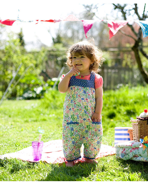 Frugi Salopette Primavera Vintage - 100% Cotone Bio - SOLO 2 RIMASTE TG 3-6 mesi Salopette