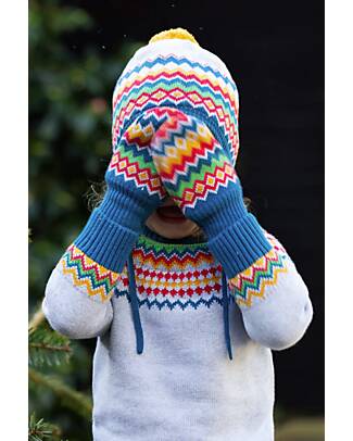 Frugi Set Cappello e Guanti Fairisle - 100% Cotone Organico GOTS - AW2022: Phase 3 Cappelli Invernali