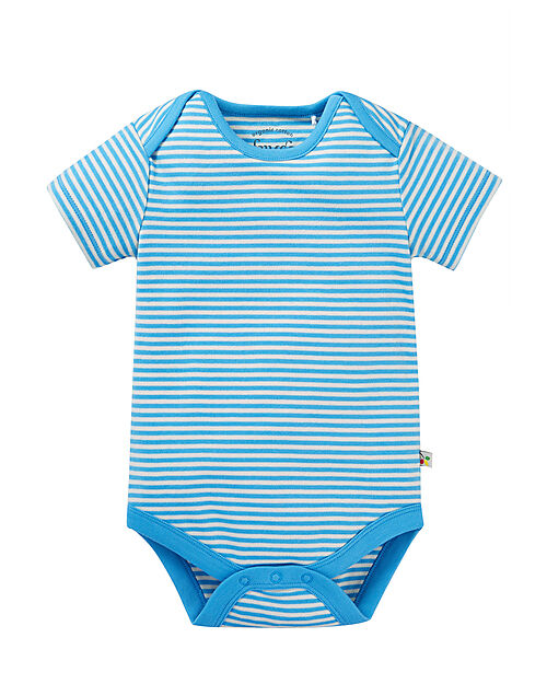 Frugi Set di 2 Body - Righe e Mare Arcobaleno - Cotone Bio Body Manica Corta