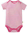 Frugi Set di 2 Body - Righe e Uccelli Tropicali - Cotone Bio Body Manica Corta
