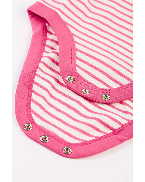 Frugi Set di 2 Body - Righe e Uccelli Tropicali - Cotone Bio Body Manica Corta