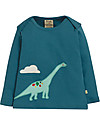 Frugi Set Maglia e Bavaglino Bibs and Bobs, Dino/Blu - 100% Cotone Bio Bavagli Classici