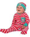 Frugi Set Tutina e Cappellino Lovely - TORNATO! Righe Lampone - Ciniglia di Cotone 100% Bio Tutine Lunghe