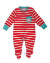 Frugi Set Tutina e Cappellino Lovely - TORNATO! Righe Lampone - Ciniglia di Cotone 100% Bio Tutine Lunghe