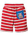 Frugi Shorts a Righe, Rosso/Ippopotamo Pantaloni Corti