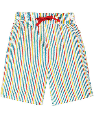Frugi Shorts Akiara - Righe Seersucker Multicolore (da 2 a 4 anni) - Cotone bio Pantaloni Corti