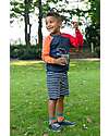 Frugi Shorts con Coulisse - Switch Ellis - Indaco Breton - A day in the city - 100% Cotone Organico Pantaloni Corti