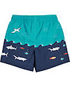 Frugi Shorts Mare Bimbo Polkerris - Lies Below Scene - Blu e Azzurro/Pesci - 100% Tessuto Riciclato Boxer Mare