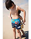Frugi Shorts Mare Bimbo Polkerris - Lies Below Scene - Blu e Azzurro/Pesci - 100% Tessuto Riciclato Boxer Mare