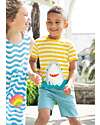 Frugi Shorts Reversibili con Sqauli - Azzurri - Cotone Bio Pantaloni Corti