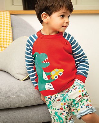 Frugi Shorts Reversibili Reuben - City Stomp (da 18 mesi a 4 anni) - Cotone bio Pantaloni Corti