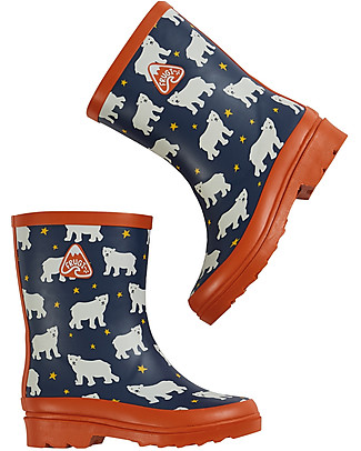 Frugi Stivali in Gomma Explorer Wellington - Orsi Polari - 100% gomma naturale Stivali Pioggia