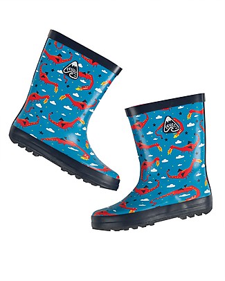Frugi Stivali in Gomma Puddle Buster - Dragon Dreams - 100% gomma naturale Stivali Pioggia