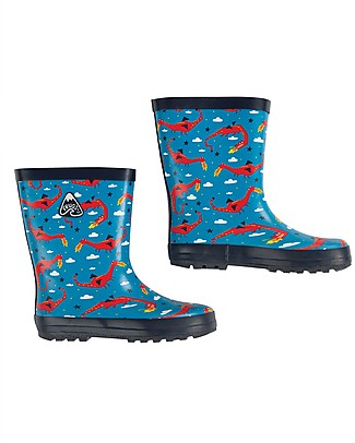Frugi Stivali in Gomma Puddle Buster - Dragon Dreams - 100% gomma naturale Stivali Pioggia