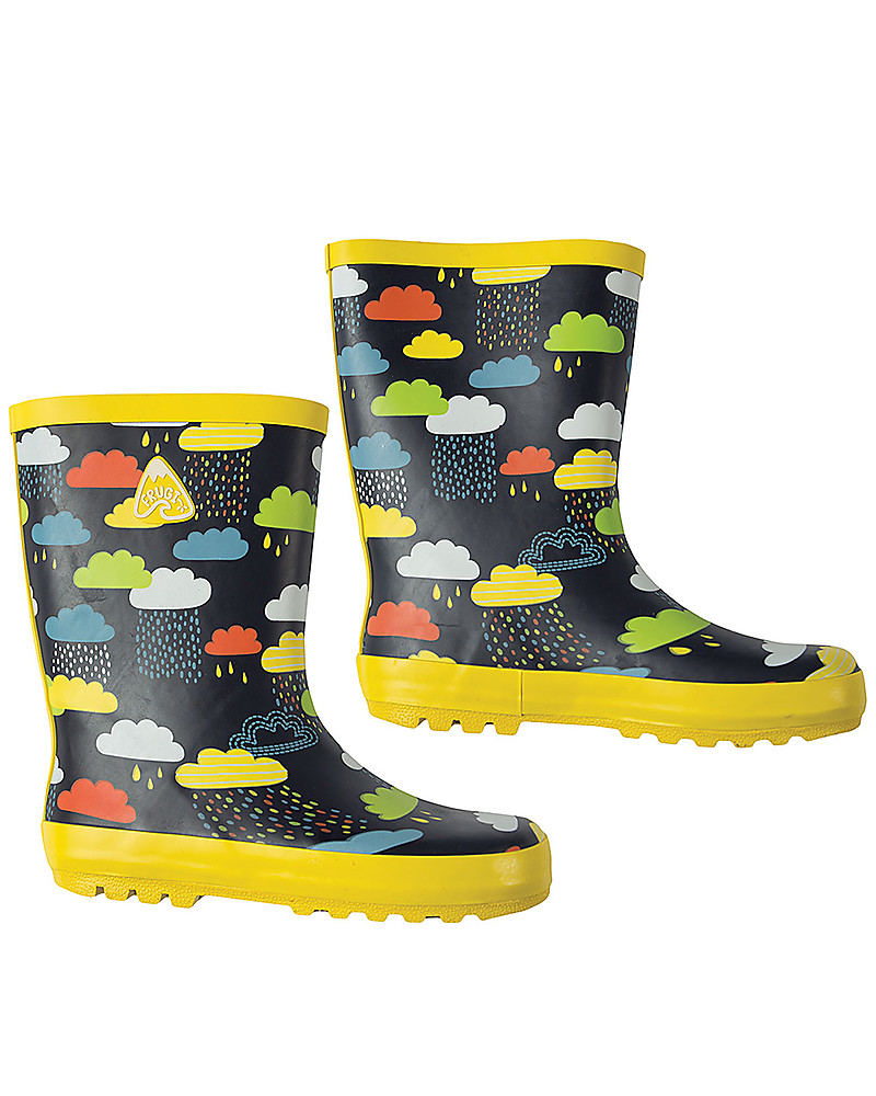 Frugi Stivali in Gomma Puddle Buster, Nuvolette - 100% gomma
