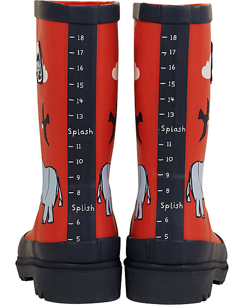 Frugi Stivali in Gomma Puddle Buster Wellington - Amici Rinoceronti - 100% gomma naturale Stivali Pioggia