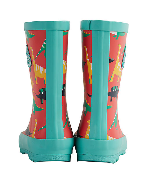 Frugi Stivali in Gomma Puddle Buster Wellington - Jurassico - 100% gomma naturale Stivali Pioggia