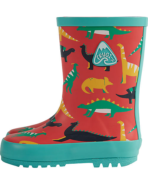 Frugi Stivali in Gomma Puddle Buster Wellington - Jurassico - 100% gomma naturale Stivali Pioggia