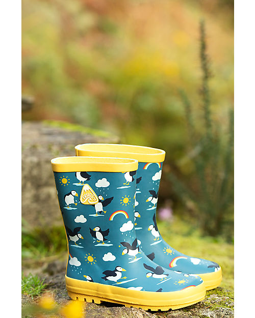 Frugi Stivali in Gomma Puddle Buster Wellington - Pulcinella di mare - 100% gomma naturale Stivali Pioggia
