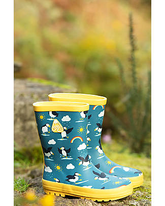 Frugi Stivali in Gomma Puddle Buster Wellington - Pulcinella di mare - 100% gomma naturale Stivali Pioggia