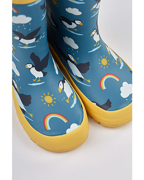 Frugi Stivali in Gomma Puddle Buster Wellington - Pulcinella di mare - 100% gomma naturale Stivali Pioggia