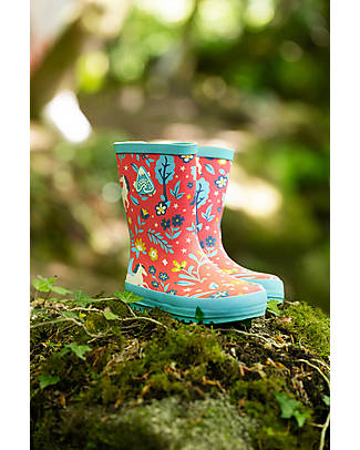 Frugi Stivali in Gomma Puddle Buster Wellington - Unicorni - 100% gomma naturale Stivali Pioggia