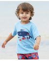 Frugi T-Shirt Azzurra Animali del Mare - 100% Cotone Bio T-shirt