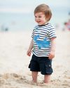 Frugi T-Shirt Beach con Applique Little Beach - 100% Cotone Bio T-shirt