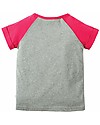 Frugi T-Shirt Bimba Nancy, Grigio e Fucsia/Arcobaleno - 100% cotone bio Maglie Manica Lunga