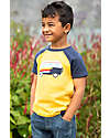 Frugi T-shirt Bimbo Rafe Raglan - Bumblebee/Camper - 100% Cotone Bio GOTS T-shirt