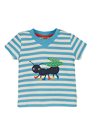 Frugi T-shirt Easy-on con Collo Elasticizzato - Formica - Cotone bio T-Shirt e Canotte