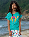 Frugi T-Shirt Effetto Fiammato Sophia - Acqua/Cammello - 100% cotone bio T-shirt
