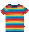 Frugi T-Shirt Favourite - Righe Arcobaleno - 100% Cotone Organico GOTS T-shirt