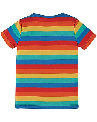 Frugi T-Shirt Favourite - Righe Arcobaleno - 100% Cotone Organico GOTS T-shirt