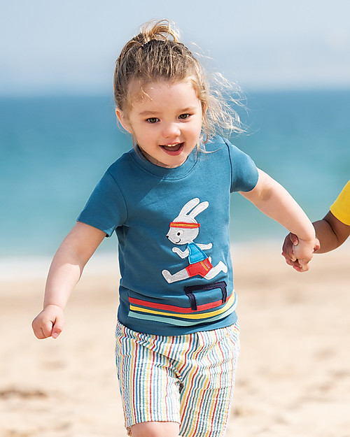 Frugi T-shirt Little Creature - Carta di zucchero/Coniglio - 100% cotone bio T-shirt