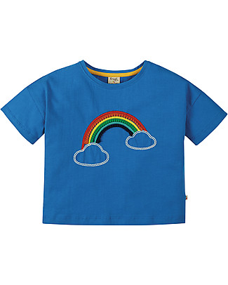 Frugi T-shirt Myla Azzurra - Arcobaleno - 100% Cotone Organico GOTS T-shirt