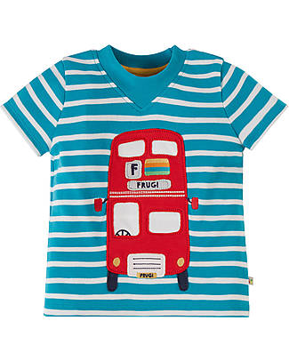 Frugi T-Shirt Switch Easy On - Camper Breton & Bus - London Transport - Cotone Organico T-shirt