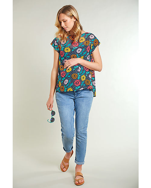 Frugi Top + Canotta Maternità ed Allattamento Kira - Dalia - Tessuto Eco-Friendly Canotte